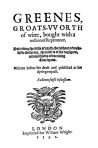Greene's Essay "A Groats-Worth Of Wit"